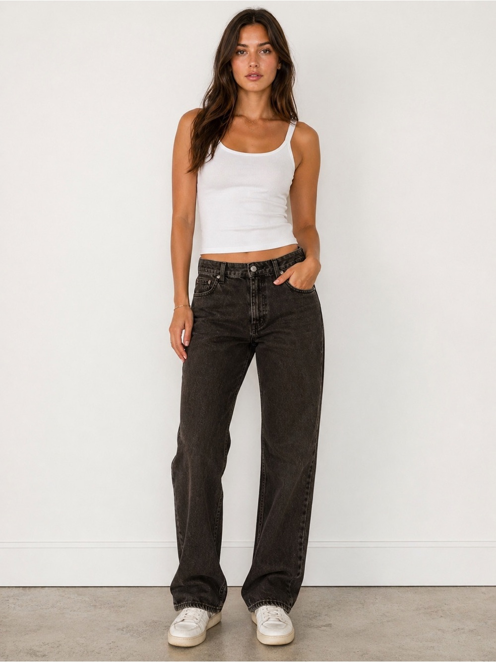 Abercrombie & Fitch women vintage Black Relaxed Straight Jeans